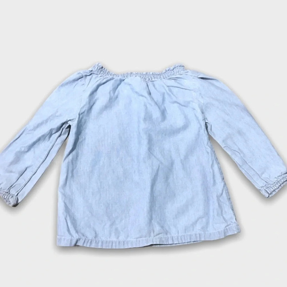 4/$20🥳 Carter’s Light Blue Long Sleeve Shirt - Picture 3 of 3